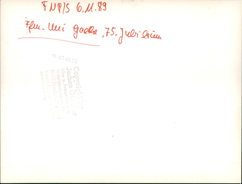 PETER MULLER ACKNOWLEDGMENT FILM - Vintage Photograph