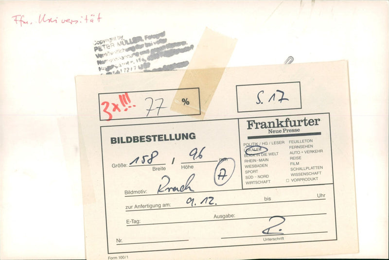 PETER MULLER ACKNOWLEDGMENT FILM - Vintage Photograph