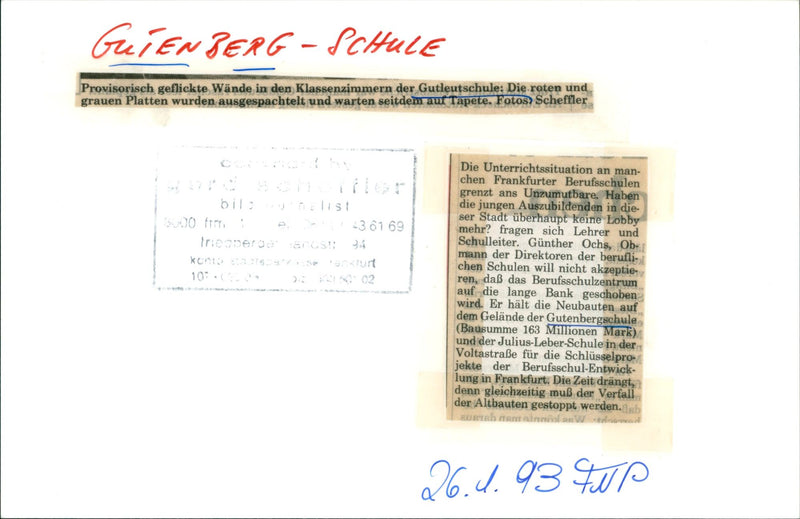 1993 MUSIC LEVEL KREDL TEACHING SITUATION ONES FRANKFURT - Vintage Photograph