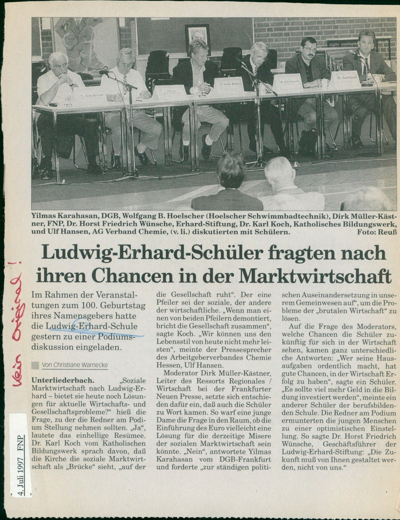 1985 SCHOOLS SOCIAL MARKET ECONOMY AFTER LUDWIG ERHAR BAND WORLD - Vintage Photograph