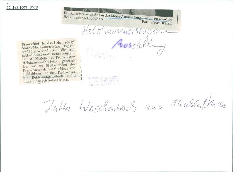 HOLZHAUSENS ESCOGSAR EXHIBITION KFURT MODELS FRANKFURT - Vintage Photograph