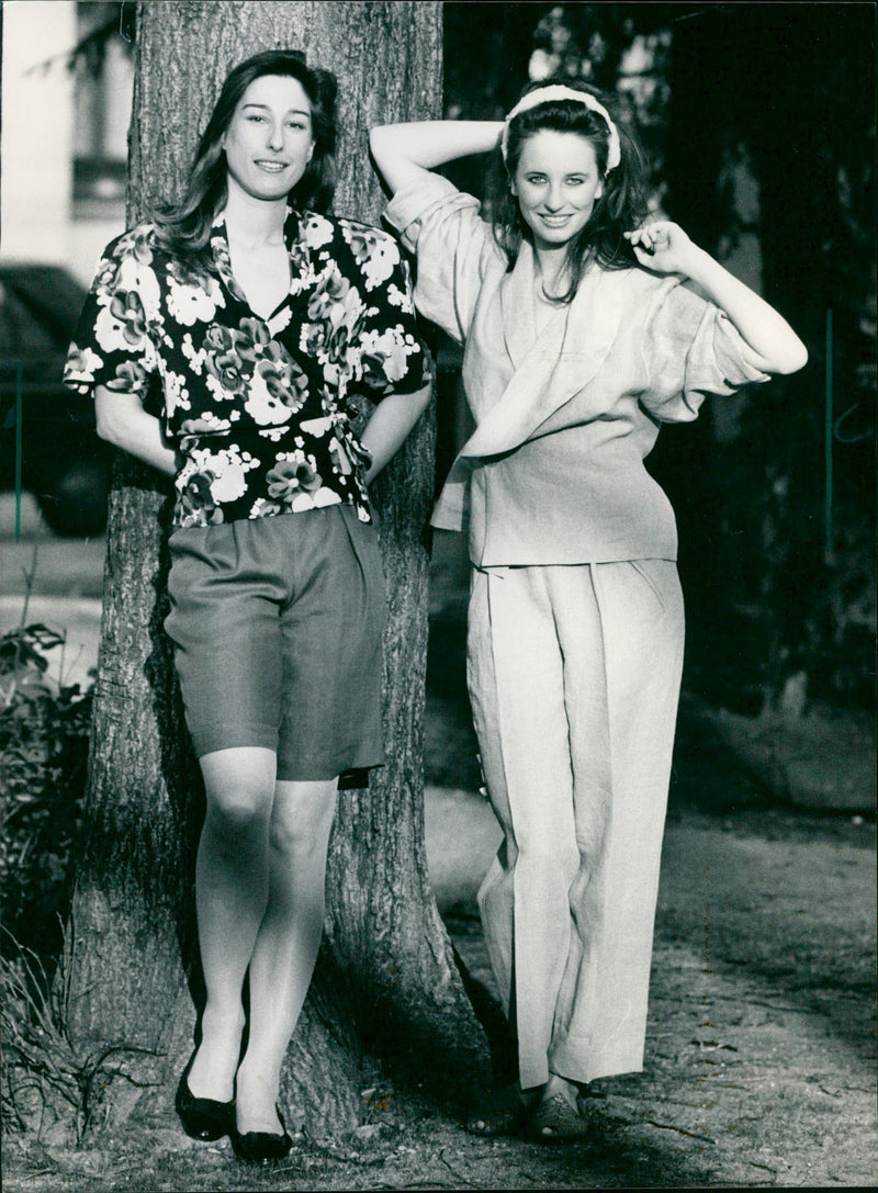 1990 KARINA RODEKOHRRISER COUTURE ADD AND CHRISTA ROCK FILM - Vintage Photograph