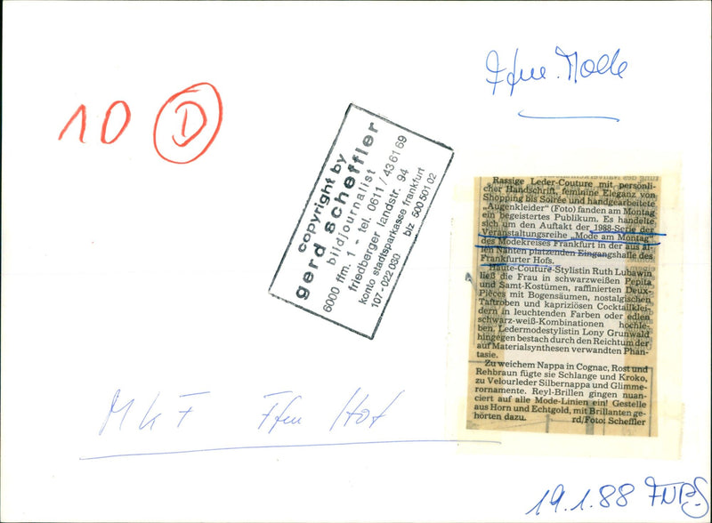 1988 LUXURY TENT WHICH LOCATED ABOVE LUCAEBRUNNE FILM - Vintage Photograph