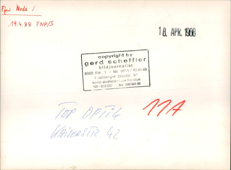 1988 LUXURY TENT WHICH LOCATED ABOVE LUCAEBRUNNE FILM - Vintage Photograph