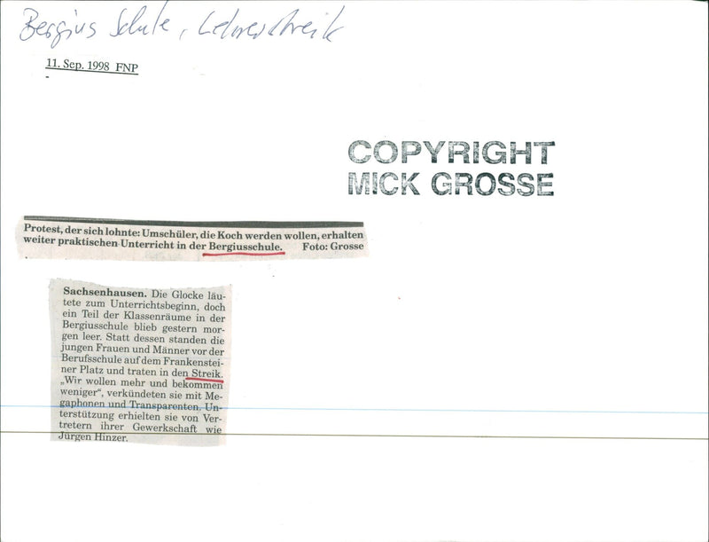 1998 Bergius School in Sachsenhausen - Vintage Photograph