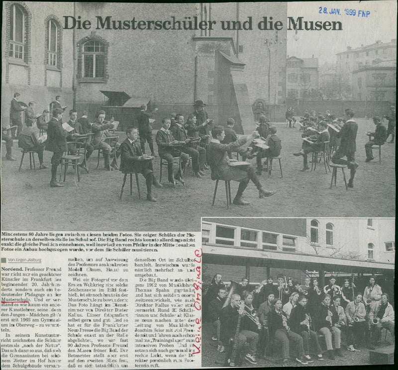 1963 RUSTERSCHUL MODEL SCHOOLS AND MUSES MIN ROTH BAND PAUL VERA - Vintage Photograph