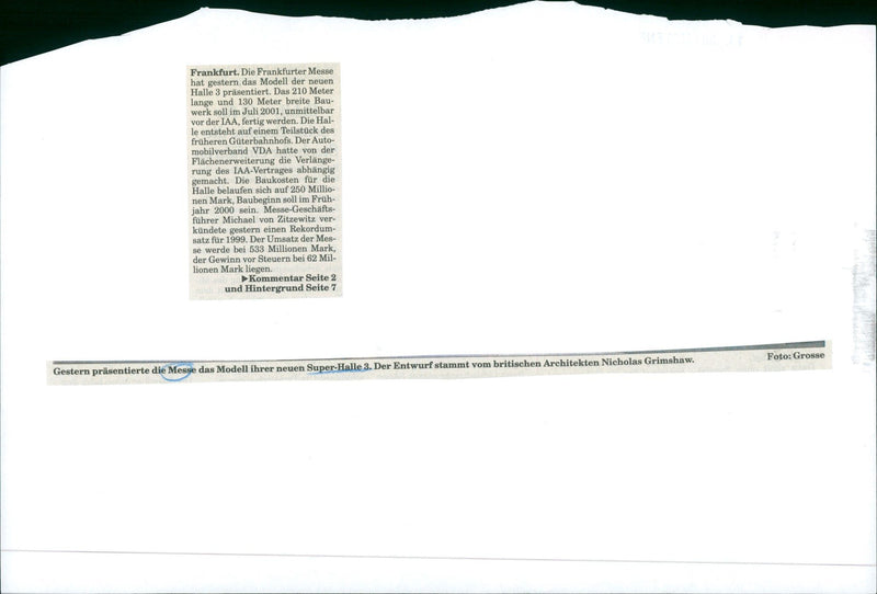 1999 ELAND FRANKFURT TRADE FAIR YESTERDAY PRESENTED MODEL NEW MICHAEL - Vintage Photograph