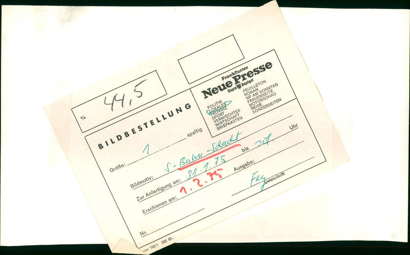 1975 BAHN CONSTRUCTION FAIRY SIGNATURE IMAGE MOTIF RAILWAY SHAPE FFM - Vintage Photograph