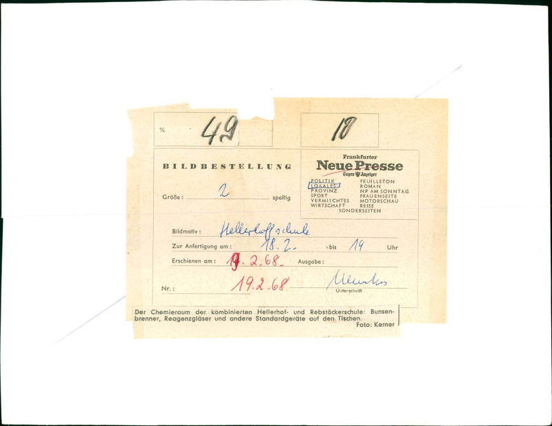 SCHOOLS HELLER HOFFSCHULE PUBLISHED ISSUE MURTES SIGNATURE CHEM - Vintage Photograph