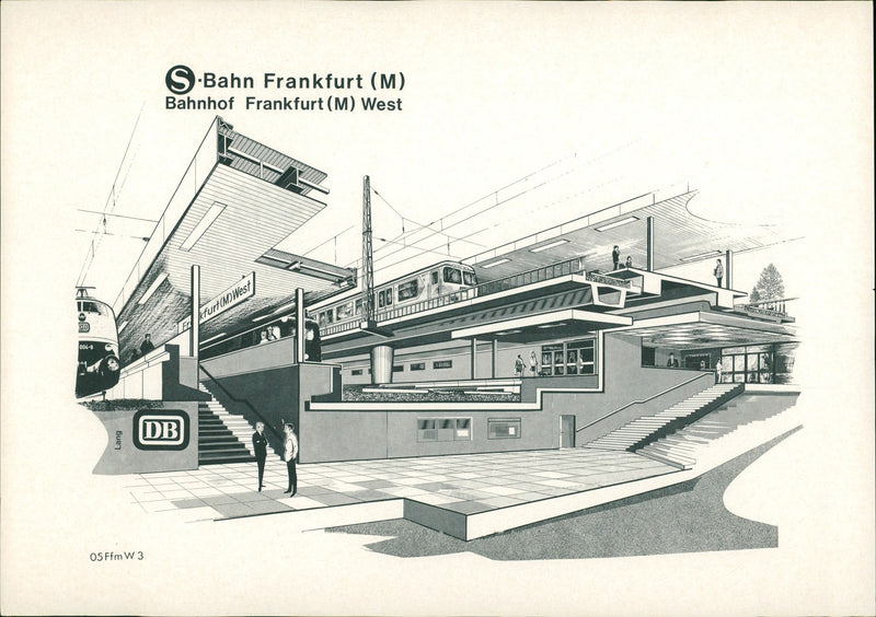SCHOOLS HELMHOLTZ SCHOOL MUSICS FRANKFURT RAILWAY STATION - Vintage Photograph