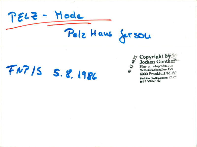 1986 FILM DIRECTED JOCHEN GUNTHE AND RELEASED SHOT - Vintage Photograph