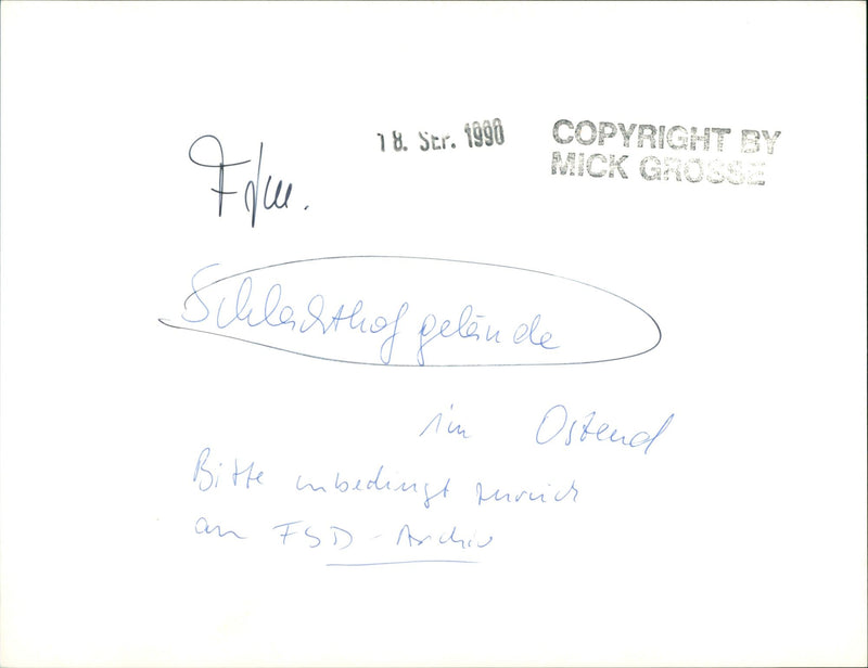 1990 END ENMARKTHALLE LANDE GASTST THEATER EXTRA SCHLACHTHOF GEMINE FILM MICK - Vintage Photograph