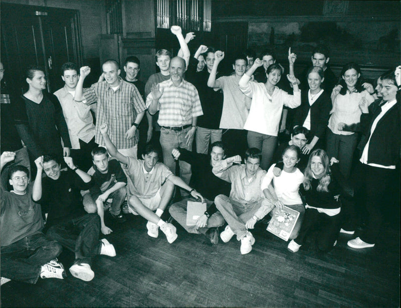 TULEN GYMNASIUM MUSIC PLAYING LEVEL CLASS HEINRICH GAGERN MICK - Vintage Photograph
