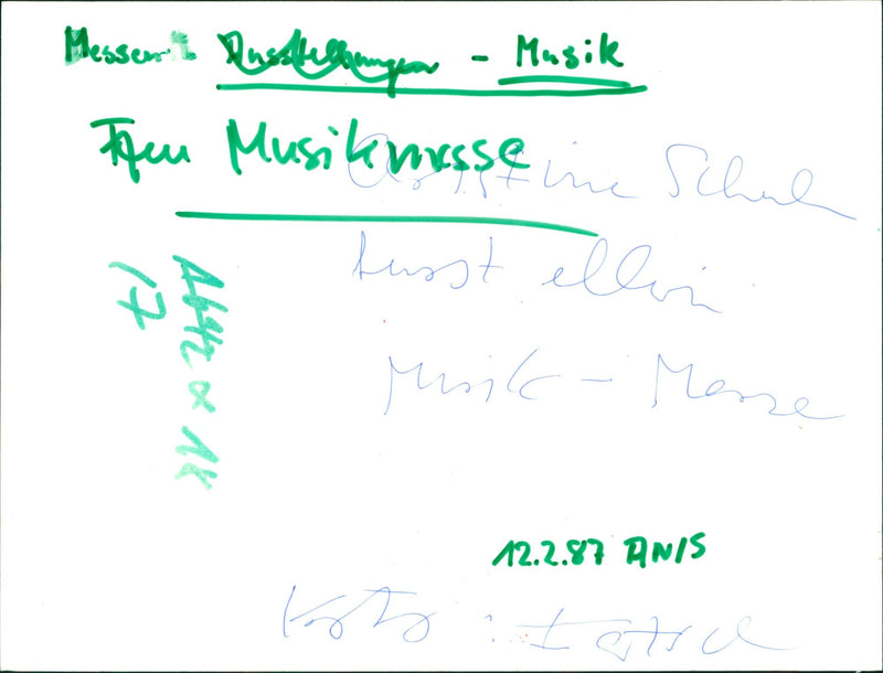1987 MESSEN MUSIC FAIR RUTHELEMYER MUSIK IRON MUSIKMESSE SCHE ABTRAAK - Vintage Photograph
