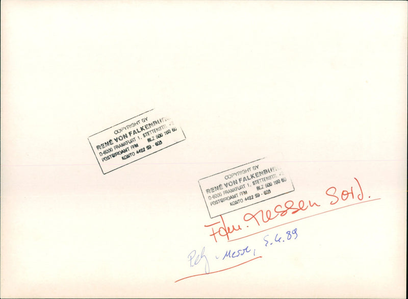 1989 FASHION FOGUE TESTS PELZUESSE CONTINUE FUR MOD BUNI VERBAN VERBA - Vintage Photograph