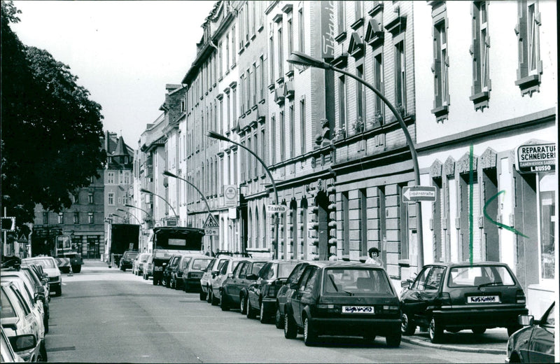 PLATZE BOCKENH SEXTRA BERAERS EXTRA WIDE ALLEY ROAD WIDTH SHOULD PETER - Vintage Photograph