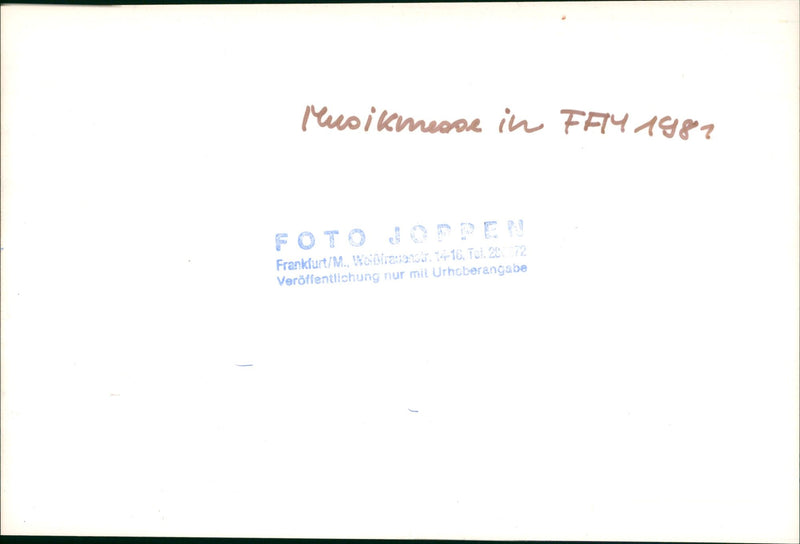 MESSEN MUSIC FAIR MUSIKMESSE FFTY FRANKFURT WEBIRASENSIN TEL PUBLICATI - Vintage Photograph