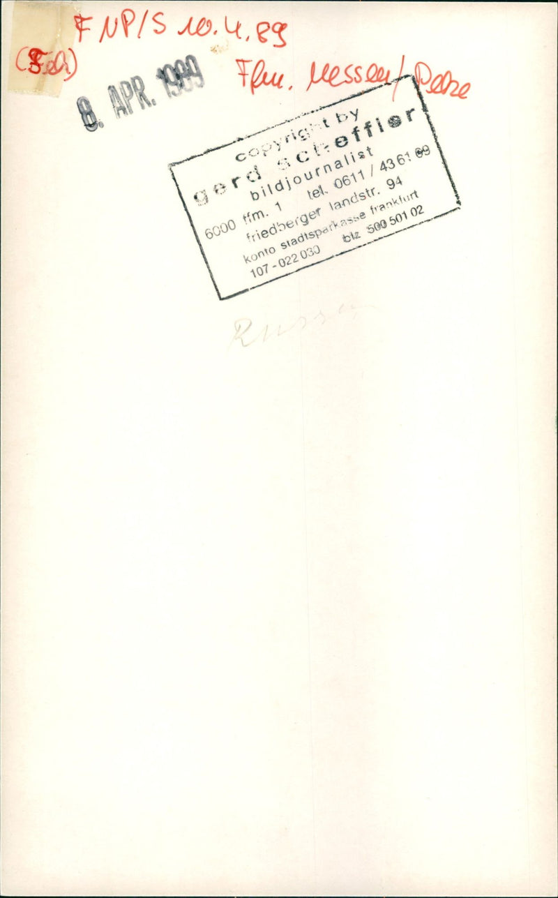 1989 FASHION FOGUE TESTS PELZUESSE CONTINUE FUR MOHON FLUCE LESSE - Vintage Photograph