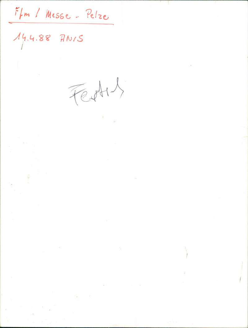 1988 FASHION FOGUE TESTS PELZUESSE CONTINUE FUR FURS ANIS - Vintage Photograph