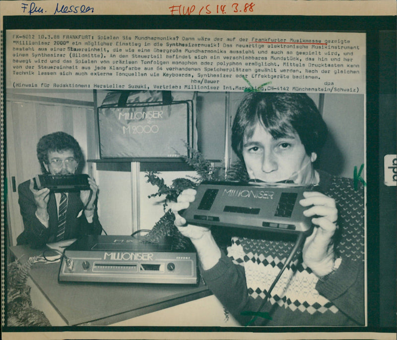 1988 IONISER SHOWN FRANKFURT MUSIC FAIR POSSIBLE ENTRY INTO - Vintage Photograph