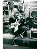 1988 MESSEN MUSIC FRUN MESSE MUSIKMESSE INA AND VERONIQUE MOGENS ROCKIG - Vintage Photograph