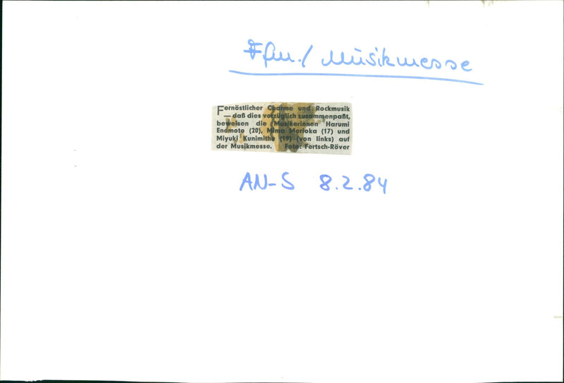 1984 FERTSCH ROVER EDW MESSEN MUSIC FAIR FAR EASTERN CHARM AND ROCK - Vintage Photograph