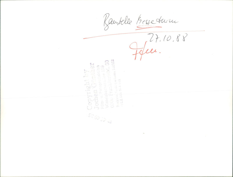 FILM PHOTOPRUCTION WITTELSBACHEREME FRANK - Vintage Photograph