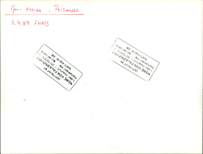 FASHION FOGUE TESTS PELZUESSE CONTINUE FUR PUBLISHED - Vintage Photograph