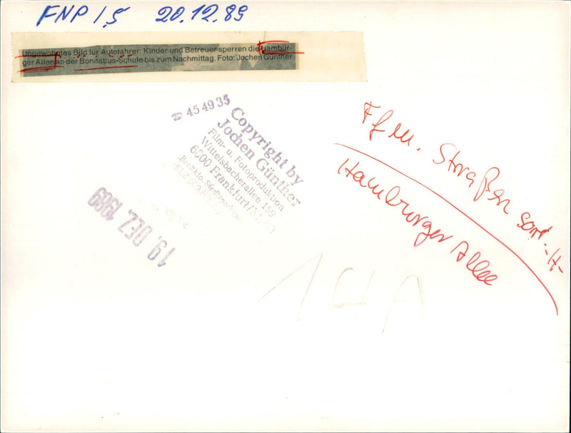 1989 ROADS PLATS BERGER STRAE HAUBRIRGER ALL DEZ BENITTO FILM - Vintage Photograph