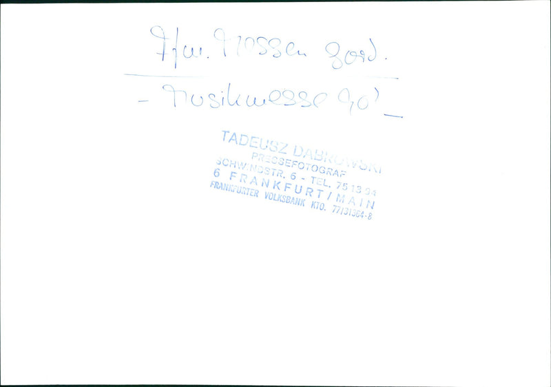 FAIRS MUSIC HOW NUSIKMESSE TADEUSZ DABROVOK PRESSEPOTOGRAPH SCHWIN - Vintage Photograph