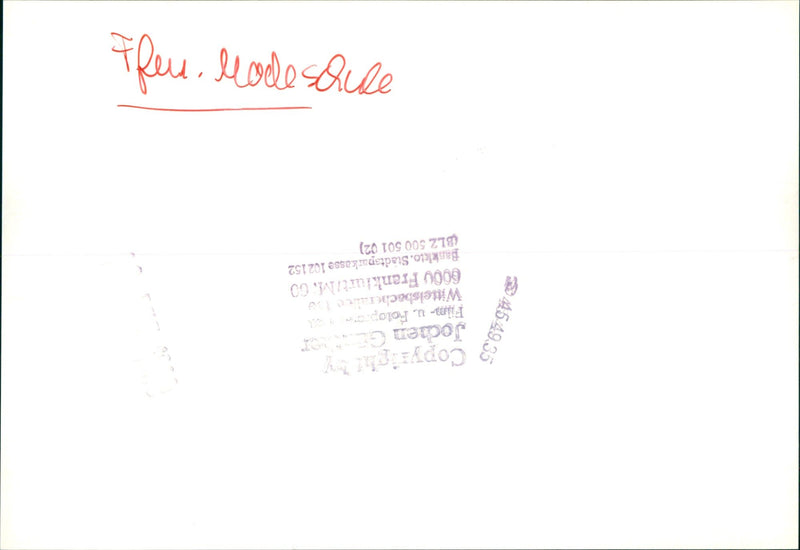 SCHOOL BEKLE COPYIGHT JOCHEN GER FILM FOTOPRINOU WITTELSBACHERELITE - Vintage Photograph