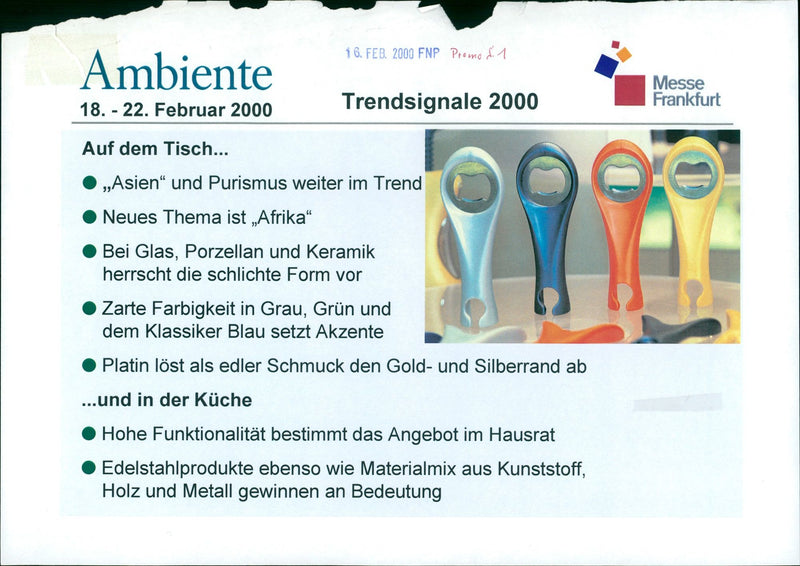 2000 Trend Signals 2000: Asia and Purism Continue Trend - Vintage Photograph