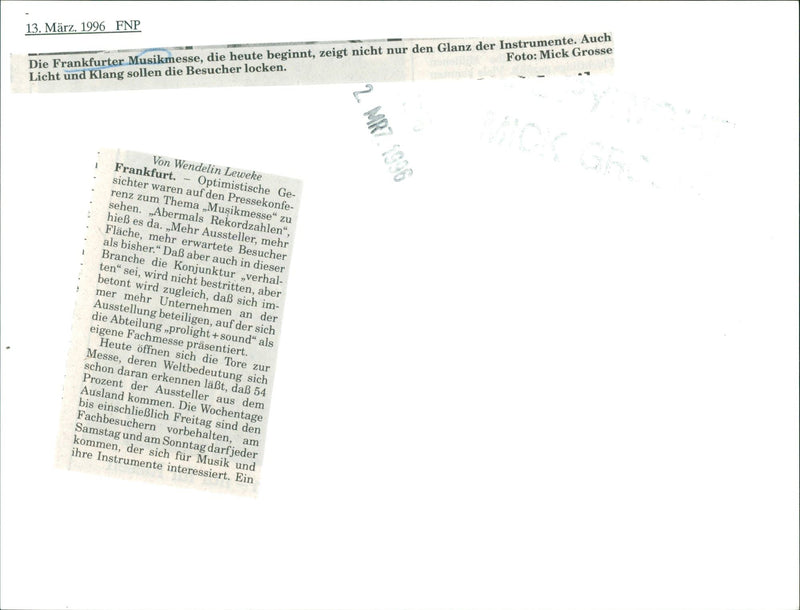 FLUE NESSEU MUSIC FAIR HIE ABLECACHMESSE SOUND ILENE - Vintage Photograph