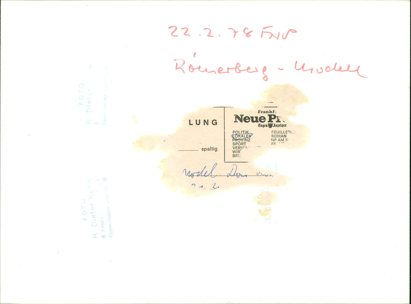 1978 MODELS FOUR ROMERBERG MODEL FRANKF SPLIT NOBLE DON FOU - Vintage Photograph