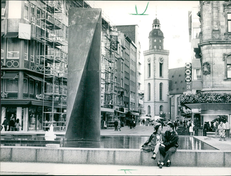 1988 ROADS PLACE GOETHENLATZ STANDS HOUR STILL FILM - Vintage Photograph
