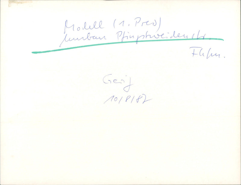 RASIA WEIDSTRAE MODEL PRES LUMBAN PFINPHWEIDEUSH PARA DIELO FAH GERIJ RAS - Vintage Photograph