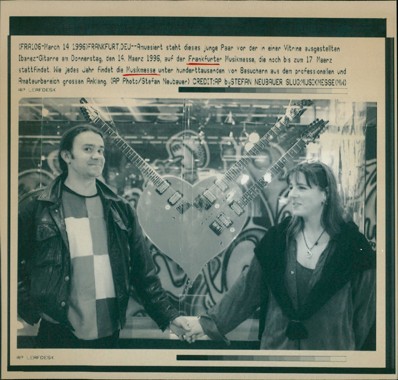 1996 FLUE NESSEU FRANKFURT MUSIC FAIR TAKE PLACE UNTIL - Vintage Photograph