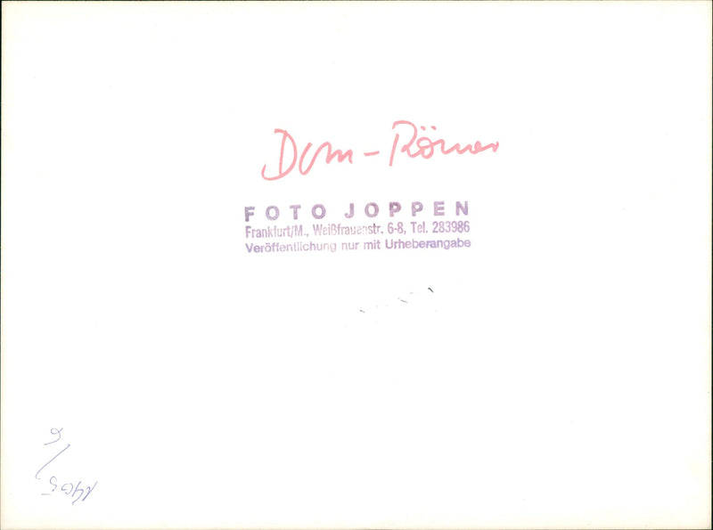 ROMERBERG MODELS DOM ROINER PHOTO JOPPEN FRANKFURT WEIBFRAUENSTR TEL ROMER - Vintage Photograph