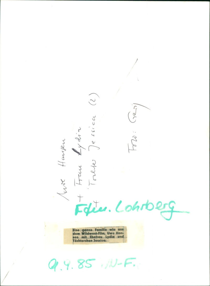 1985 CLUBS WESTERN VARIOUS ENTIRE FAMILY LIKE WILDWEST MOVIE UWE FILM - Vintage Photograph