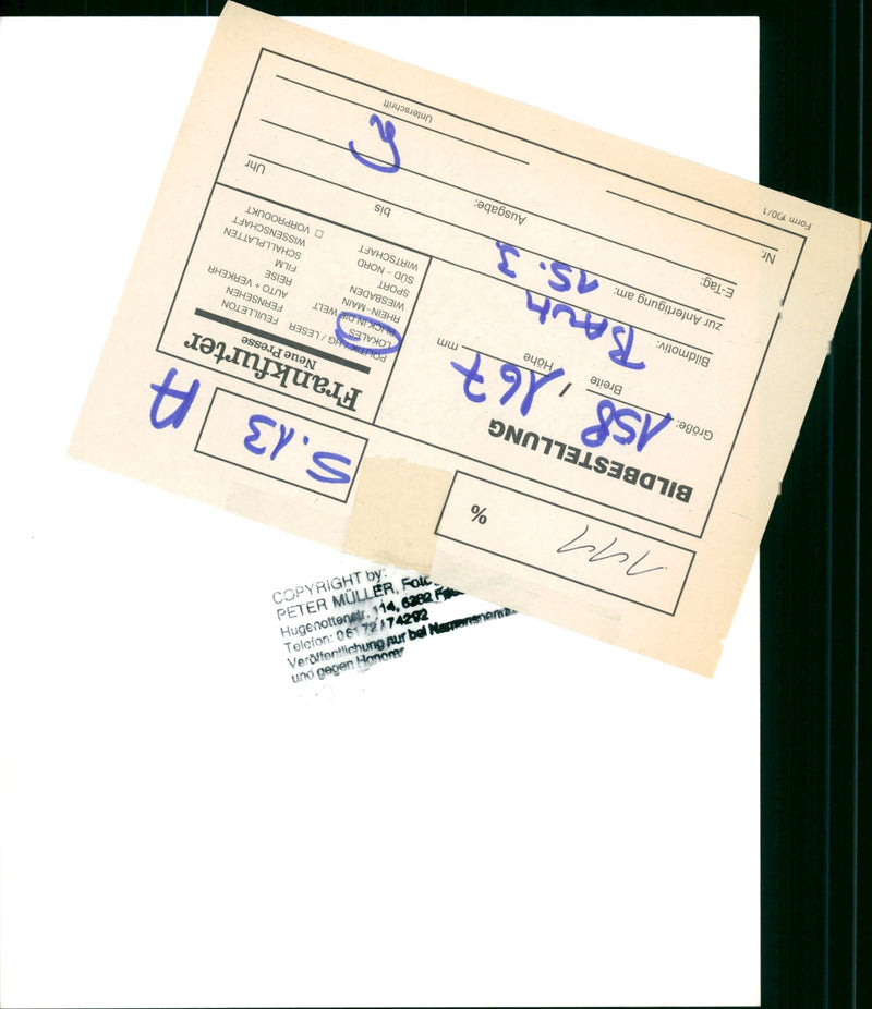 1970 BREEDS PLATZE HARR SCHILLER'S EXTRA LAR SWISS BUO FILM - Vintage Photograph