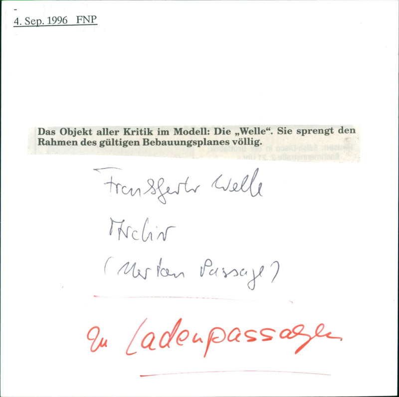 1996 LEUPASSAGE WAVE PASSAGE FNP OBJECT ALL CRITICISM MODEL - Vintage Photograph