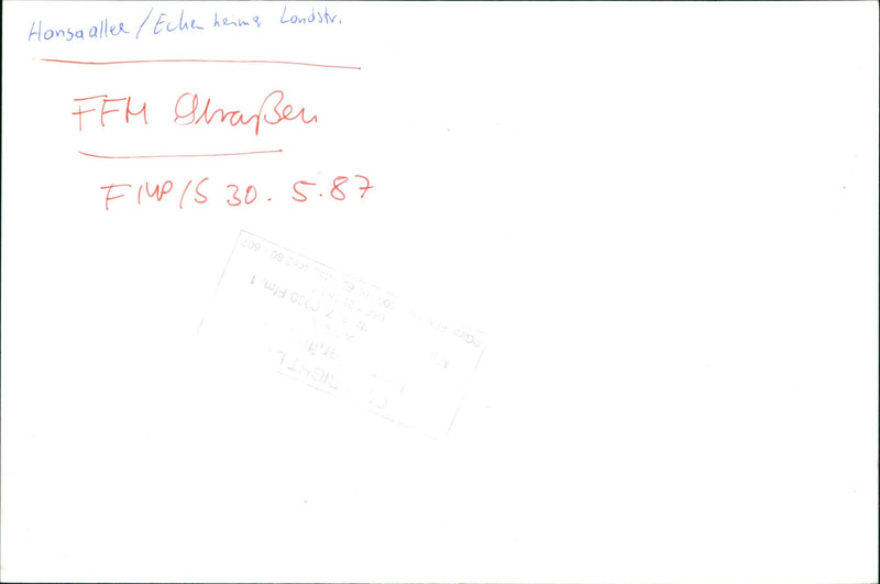 1987 PLATZE HERSHEIMER ACETYLENE ALARM RENAULTECHENHEIMAT LANDSTRI STRAEN - Vintage Photograph