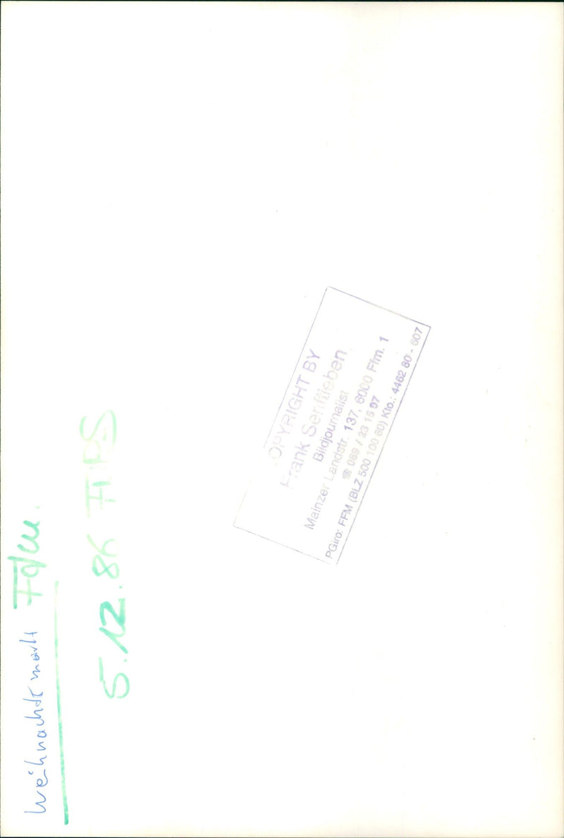 1986 HEIE MAROMI PHOTO PRODUCTION WITTELSBACHERALLEE FRANKFUR FILM - Vintage Photograph