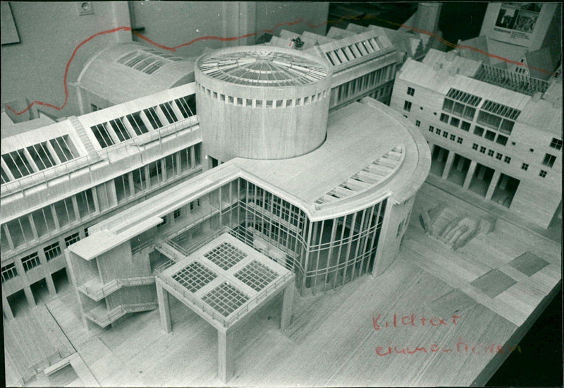 Technical Town Hall - Model - Vintage Photograph