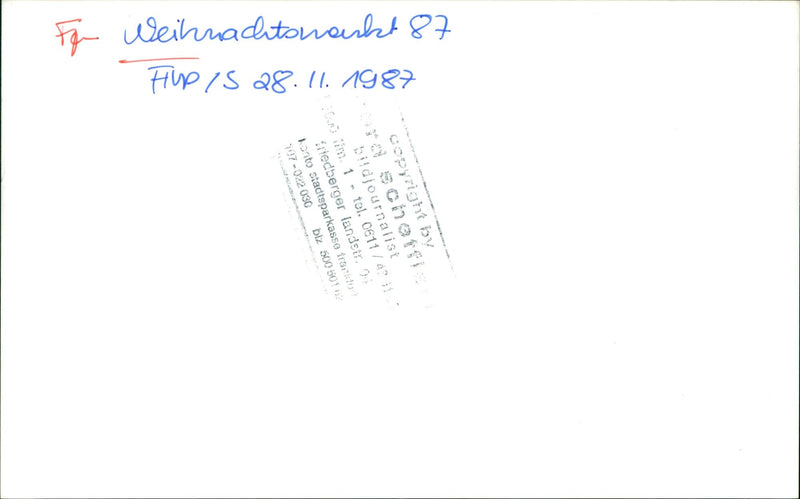 1987 HEIE MAROMI FILM PHOTO PRODUCTION WITTELSBA - Vintage Photograph