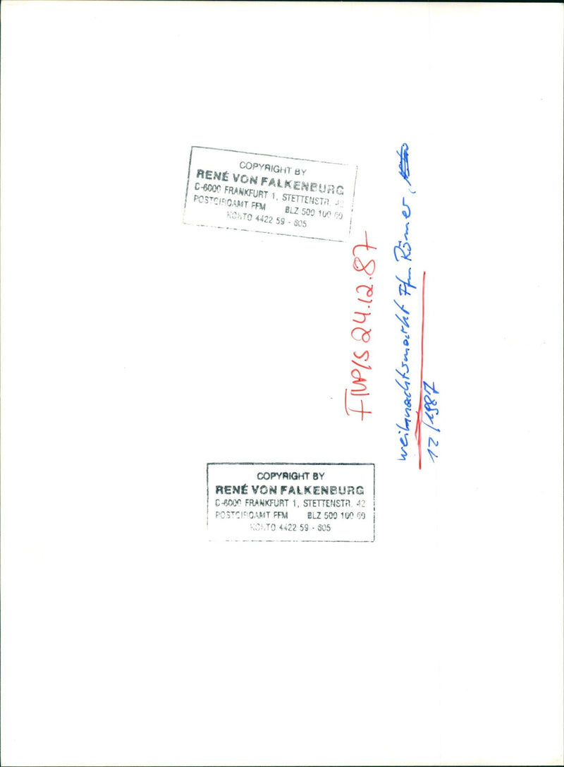 1987 HEIE MAROMI RENE VON FALKENBURG FRANKFU FILM - Vintage Photograph