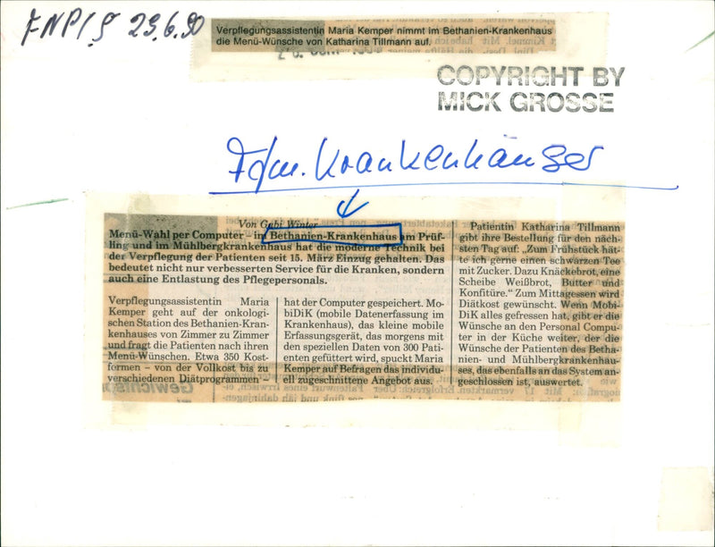 Bethany Hospital in Frankfurt - Vintage Photograph