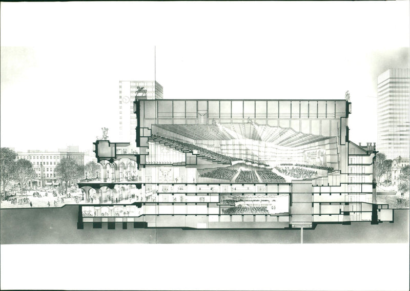 OPERNHA REBUILD MODEL OPERA SCHLOCKERMANN LONGCUT BURO RECONSTRUCTION CONCE - Vintage Photograph