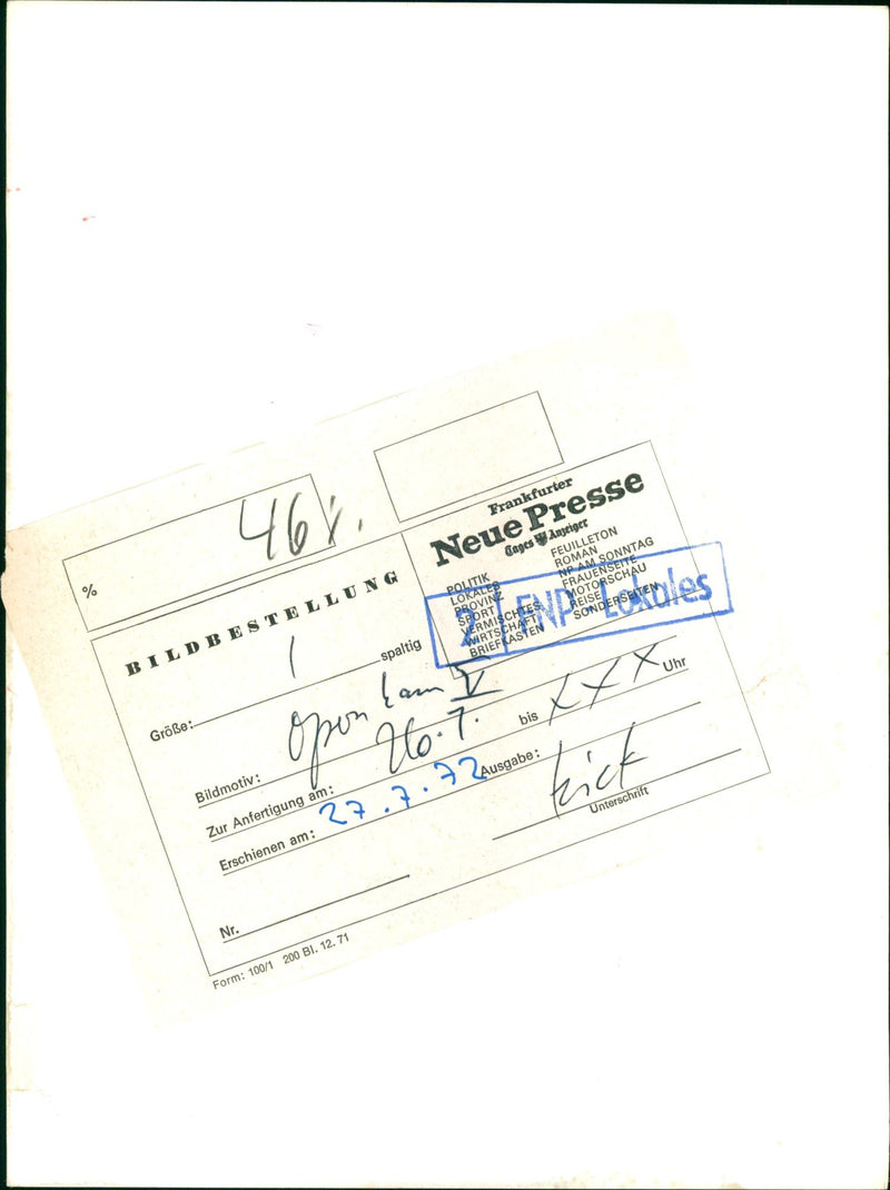 KONIG BIS FRANKFURTER BILDBESTELLUNG BRIEFCASTE XXX SIGNATURE KAN OPON EDIT - Vintage Photograph