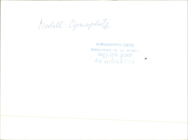 OPERNHA REBUILD MODEL RUESSELSHEIM GERM GOODWROD - Vintage Photograph